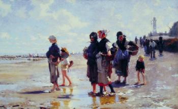 約翰 辛格 薩金特 Oyster Gatherers of Cancale 約翰 辛格 薩金特 Oyster Gatherers of Cancale